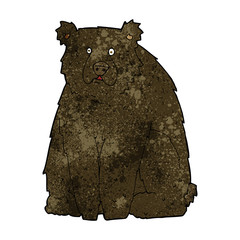 cartoon funny black bear