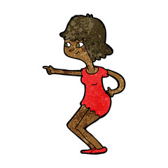 cartoon girl pointing