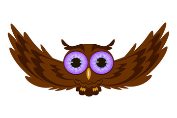 flying owl illustration