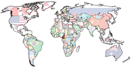 cameroon territory on actual world map