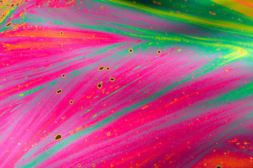 Psychedelic abstract formed by light reflecting off a soap bubble