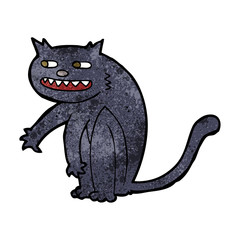 cartoon black cat