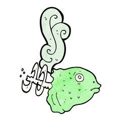 cartoon smelly old fish head
