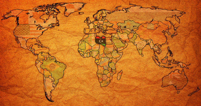 libya territory on world map
