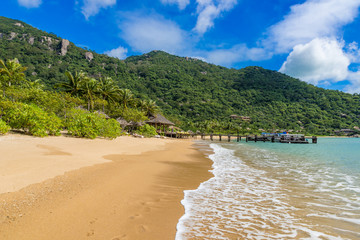 Beautiful beach at coast of Vietnam - Ninh van bay