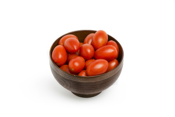 cherrys tomatoes on isolated background