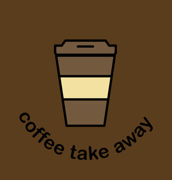 Coffee take away icon.