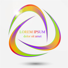 Abstract sphere swirl logo. 