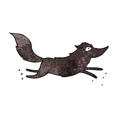 Obraz premium cartoon wolf running