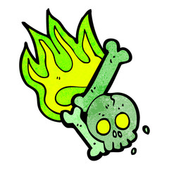 cartoon halloween bone number