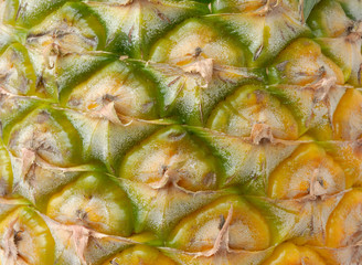 close up texture of fresh  pineapple