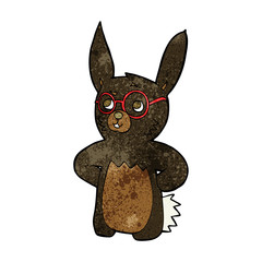 cartoon rabbit wearing spectacles