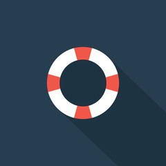 Safety Rings icon , Flat design style, vector illustration. long