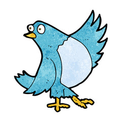 cartoon dancing bluebird