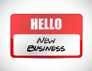 new business name tag sign concept
