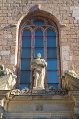 Detail of the facade of the building