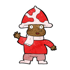cartoon mushroom man
