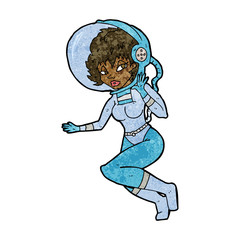 cartoon space woman