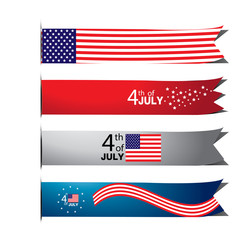 American Flag for Independence Day. Vector illustration.