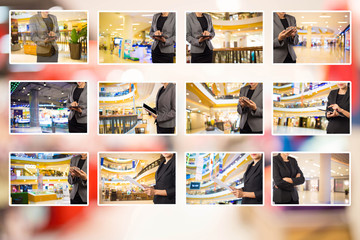 Blur store with bokeh background