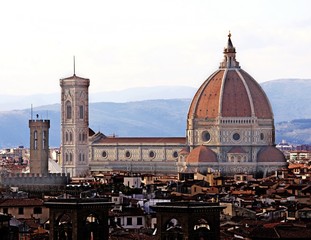 Fototapeta premium FLORENCE Italy the dome called Cupola del Brunelleschi