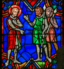 Stained glass window in Tours
