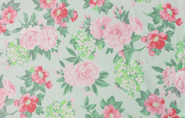 Background with fabric flowers