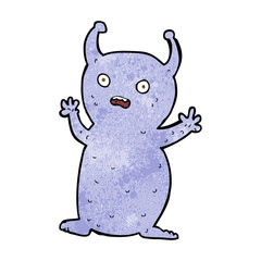 cartoon funny little alien