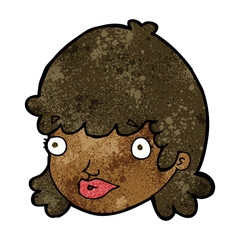 cartoon staring girl