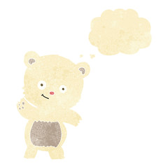 cute polar bear cartoon with thought bubble