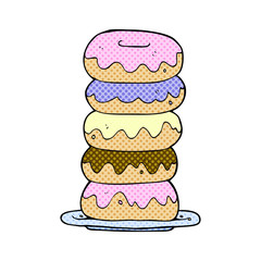 cartoon plate of donuts