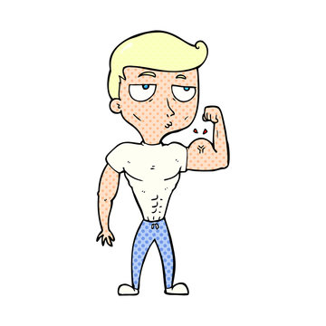 cartoon gym man