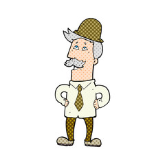 cartoon old man