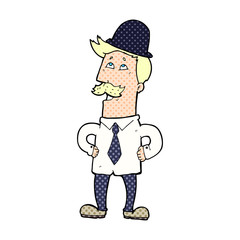 cartoon man with mustache