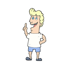 cartoon happy man