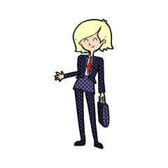 cartoon businesswoman