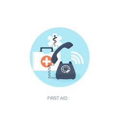 Vector illustration. Flat medical and chemical background