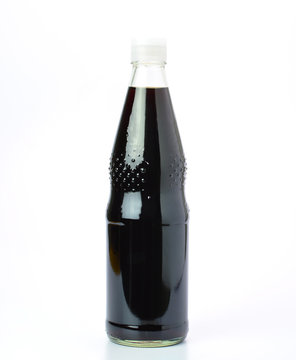 soy sauce bottle isolated on white background