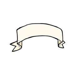 cartoon tattoo scroll banner