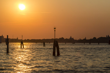 Sunset at Lido Island, Venice