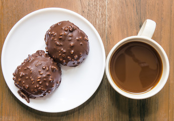  chocolate chip and coffee cup