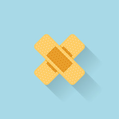 Flat web internet icon. Medical plaster.
