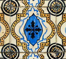 Traditional Portuguese glazed tiles