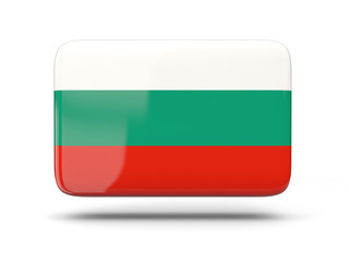 Square icon with flag of bulgaria