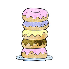 cartoon plate of donuts