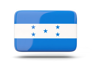 Square icon with flag of honduras