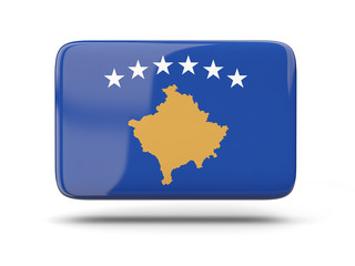Square icon with flag of kosovo