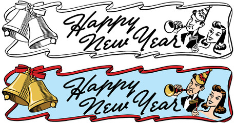 Happy New Year decorative banner