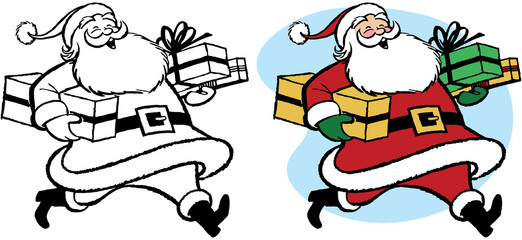 Santa Claus delivering presents © RTRO
