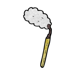 cartoon burnt match